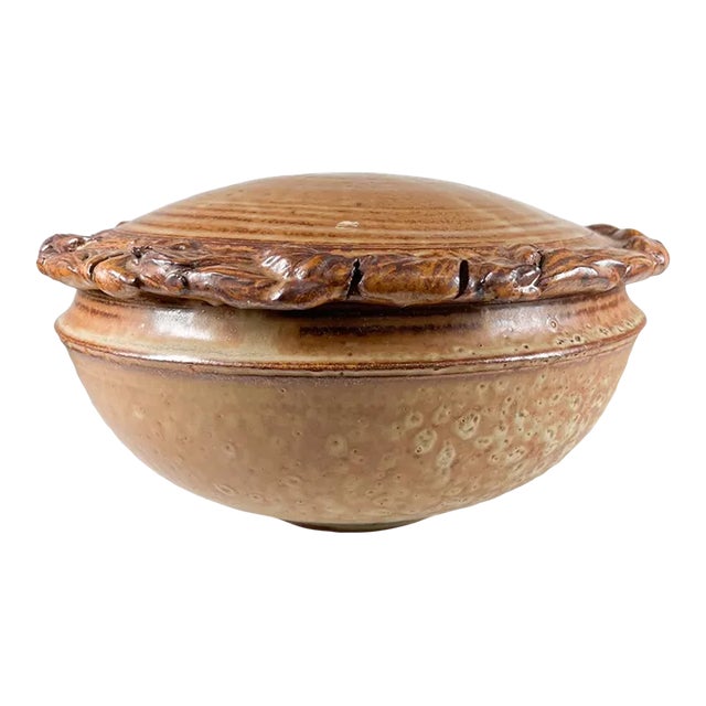 1980s Sculptural Studio Pottery Art Covered Dish For Sale