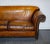 Victorian Hand Dyed Tan Brown Leather Sofa For Sale - Image 3 of 16