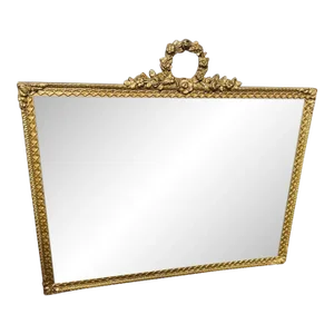 Antique Ornate Wooden Carved Gold Gilt Mirror