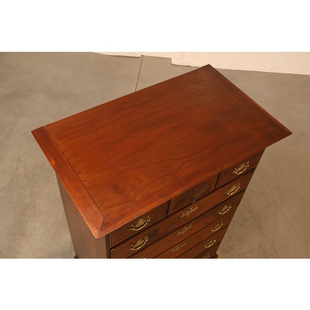 Chippendale Style Walnut Highboy Chest Of Drawers For Sale - Image 4 of 18