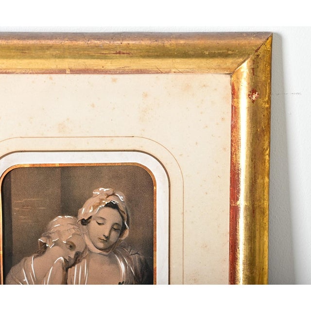 French 19th Century Framed Hand-Colored Lithograph For Sale - Image 4 of 9