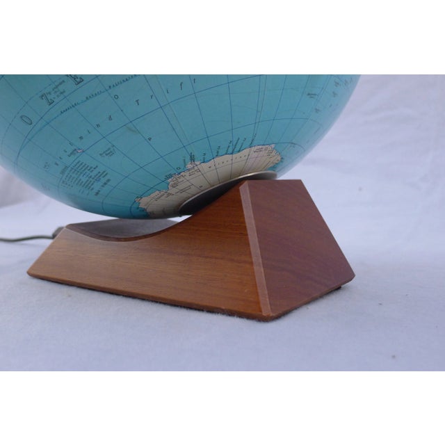 - Vintage illuminated glass globe - Made by Columbus Oestergaard - From the World in Space series (Welt im Raum) - Mounted...