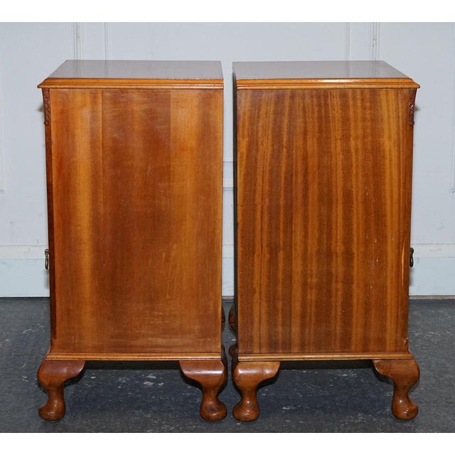 Art Deco Walnut Nightstands Bedside Tables, 1920s, Set of 2 For Sale - Image 17 of 18