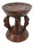 Vintage Carved Wood Tribal Mali Stool For Sale