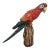 Vintage Italian Hand-Painted Ceramic Scarlet Macaw Parrot Sculpture For Sale