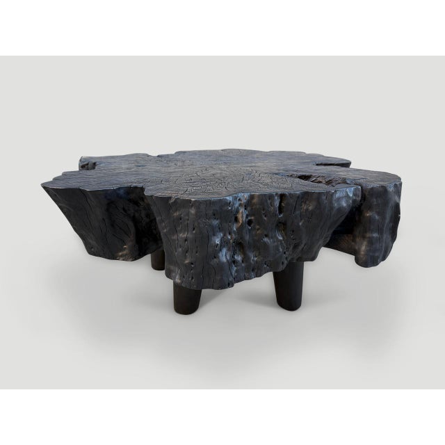 Wood Andrianna Shamaris Charred Amorphous Coffee Table For Sale - Image 7 of 18