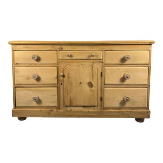 Antique English Pine Sideboard For Sale