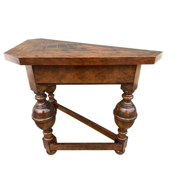 Baroque Late 20th Century Baker Furniture Triangle Side Table For Sale - Image 3 of 12