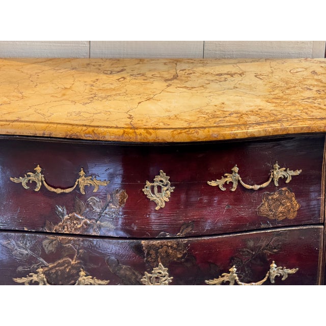 Late 19th Century Vintage Chinoiserie Commode With Marble Top For Sale - Image 5 of 12