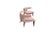 Modern Modern Mid Century Style Lounge Chairs in Pink Boulce- a Pair For Sale - Image 3 of 4