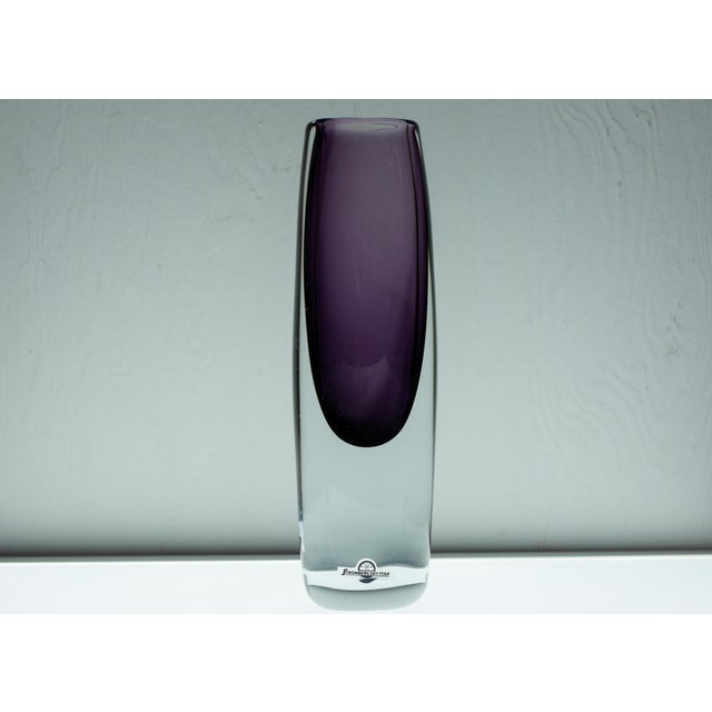 Glass Vintage Sommerso Glass Vases in Purple by Gunnar Nylund, Set of 3 For Sale - Image 7 of 17