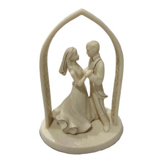 Lenox "Forever Yours" Porcelain Bride & Groom Figurine With Rare Platinum Trim For Sale