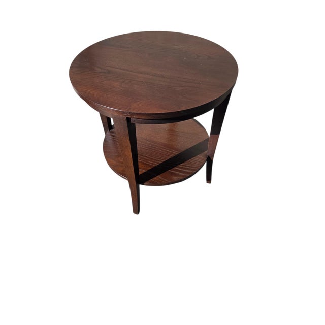 1990s Vintage Ethan Allen Horizons Collections Lamp Side End Table Pedestal Shelf Stand For Sale - Image 5 of 16