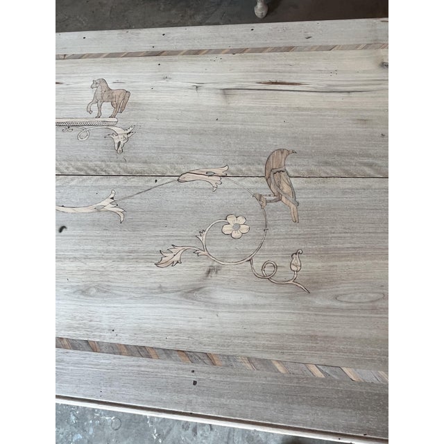 Wood Italian Neoclassical Bleached Walnut Commode with Inlay, 19th Century For Sale - Image 7 of 15