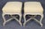 French 1950's Pair Louis XV Style Painted Decorated Benches For Sale - Image 3 of 11