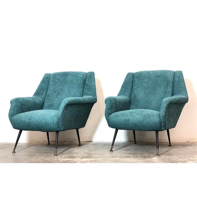 1960s Vintage Armchairs by Gigi Radice for Minotti, Italy, 1960s, Set of 2 For Sale - Image 5 of 16