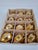 Vintage Czechoslovakian Hand-Painted Golden Glass Christmas Ornaments, 1970, Set of 12 For Sale - Image 10 of 12