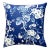 The House of Scalamandré Ascot Linen Print Pillow, Indigo For Sale