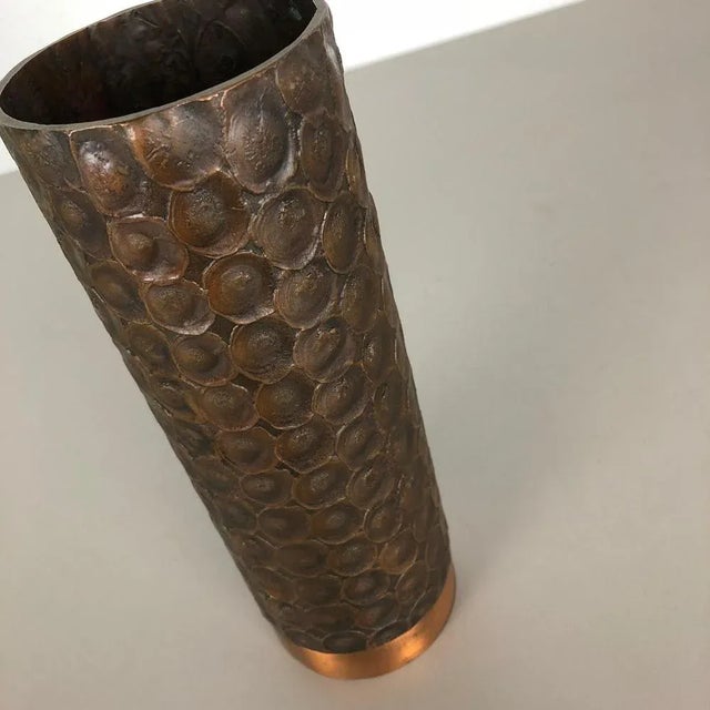 Brutalist Sculptural Copper Vase, Austria, 1950s For Sale - Image 9 of 16