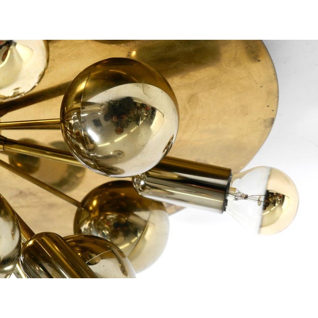 Large Space Age Sputnik Ceiling Lamp in Brass from Cosack Leuchten, 1970s For Sale - Image 14 of 18