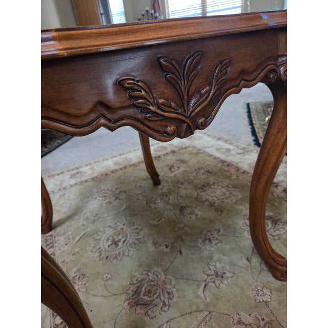 Wood Vintage French Carved Side Table For Sale - Image 7 of 10