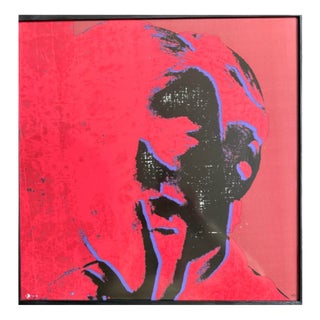 Andy Warhol Porcelain Ceramic Pop Art Portrait in Red from Rosenthal For Sale