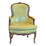 1920s Bergère in Leather For Sale