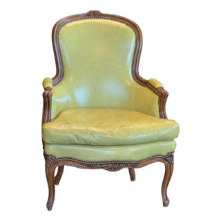 1920s Bergère in Leather For Sale