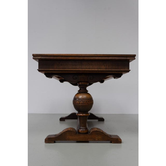 Antique Danish Oak Writing Desk, 1900s For Sale - Image 9 of 18