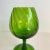 Mid Century Modern Empoli Optic Brandy Snifter Vase Green Swirl Footed Pedestal Bowl 1960s Vintage Italian Art Glass...
