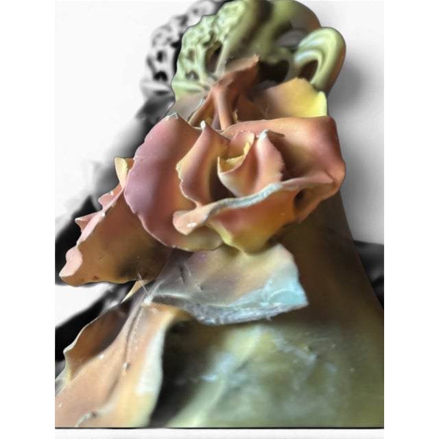 Early 20th Century Art Nouveau Estial Austria Porcelain Vase With Applied Roses For Sale - Image 11 of 11