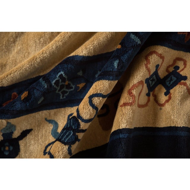 Old New House Antique Peking Carpet - 9'1" x 11'6" For Sale - Image 4 of 12