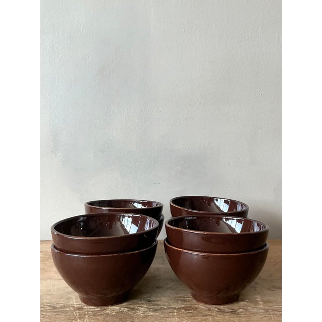 Vintage Italian Vietri Glazed Ceramic Bowls - Set of 8 For Sale In West Palm - Image 6 of 6