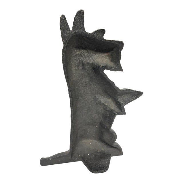 Mid-Century Modern Vintage Cast Iron Scottie Dog Door Stop For Sale - Image 3 of 5