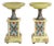 French Onyx and Champleve Enamel Tazze, Pair For Sale