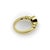 Metal 1990s Sapphire and Diamond Bezel Set 18k Gold Ring, Size 4.5 For Sale - Image 7 of 12