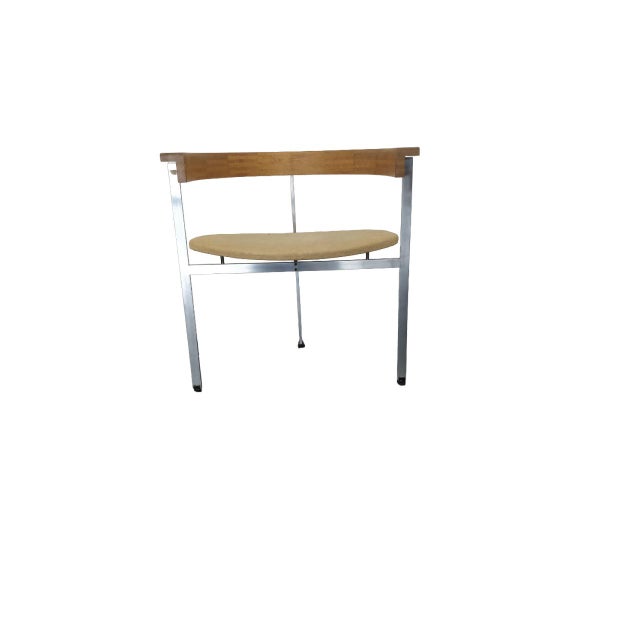 Pk11 chair designed in 1957 by poul kjaerholm and produced by e. Kold christensen. oak backrest and three-legged, linear...