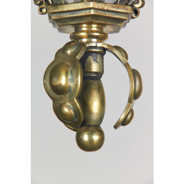 Paolo Buffa Art Deco Gilded Bronze Lantern in the style of Paolo Buffa For Sale - Image 4 of 16