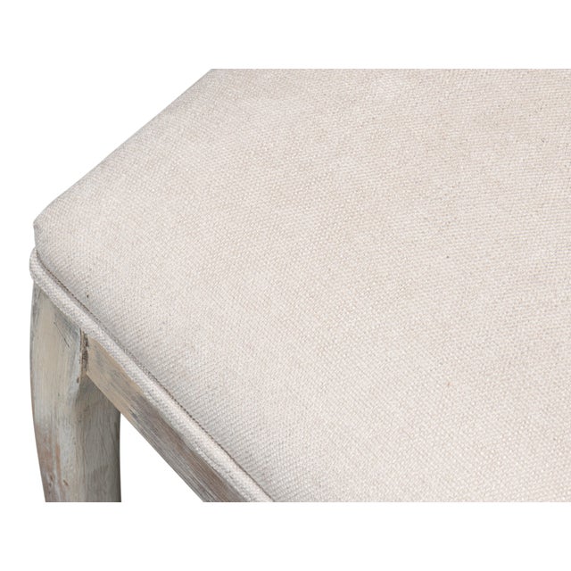 Cane Back Dining Chairs in Gray Oak with Taupe Seats, Sets of 2 For Sale - Image 9 of 11