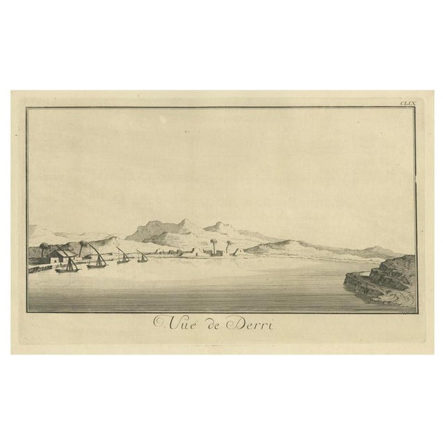 Norden, View of Derri on the Nile Antique Egypt, Engraving, 1755 For Sale - Image 10 of 10
