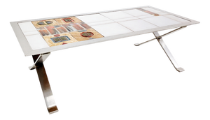 Ceramic Tile Coffee Table by Jean Gregorieff for Roche Bobois, 1970s