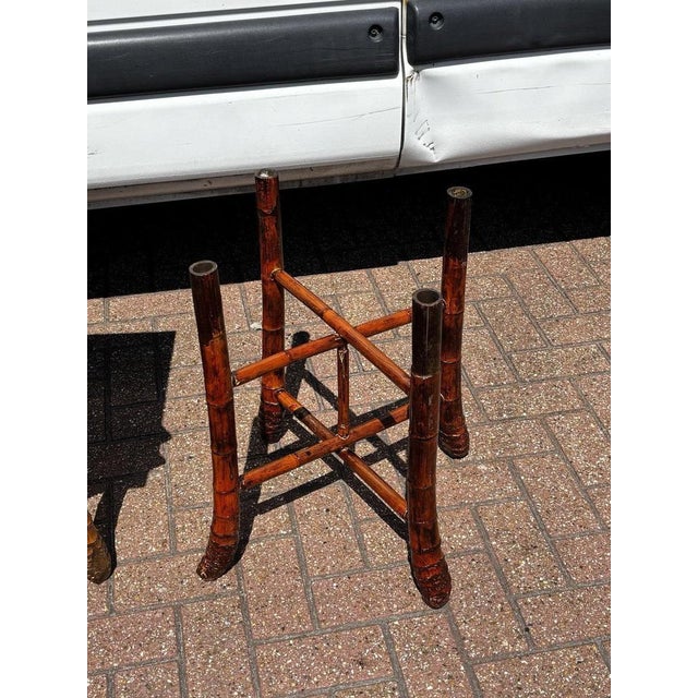 Bamboo Bedside Tables with Drawer, Set of 2 For Sale - Image 9 of 11