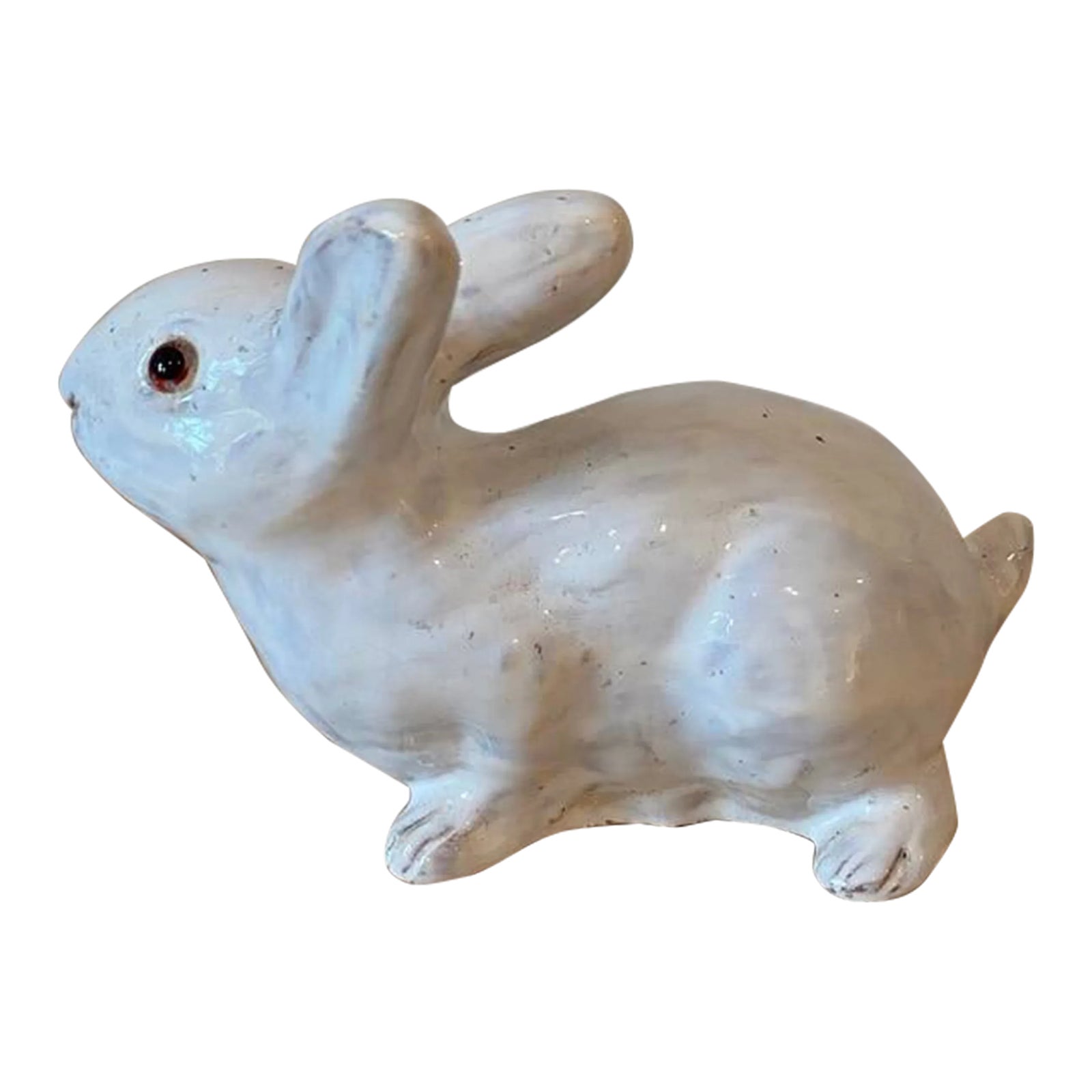 Vintage Faience Majolica French Bunny Rabbit | Chairish