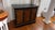 Chinoiserie Drexel Heritage Chinoiserie Black Lacquer Bar Cabinet With Drop-Leaf Top For Sale - Image 3 of 10