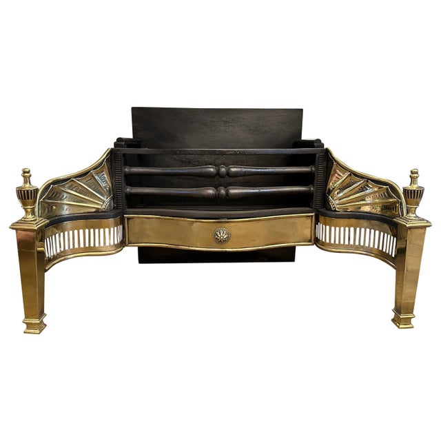 Antique English Brass Fire Grate, 1890 For Sale - Image 10 of 10