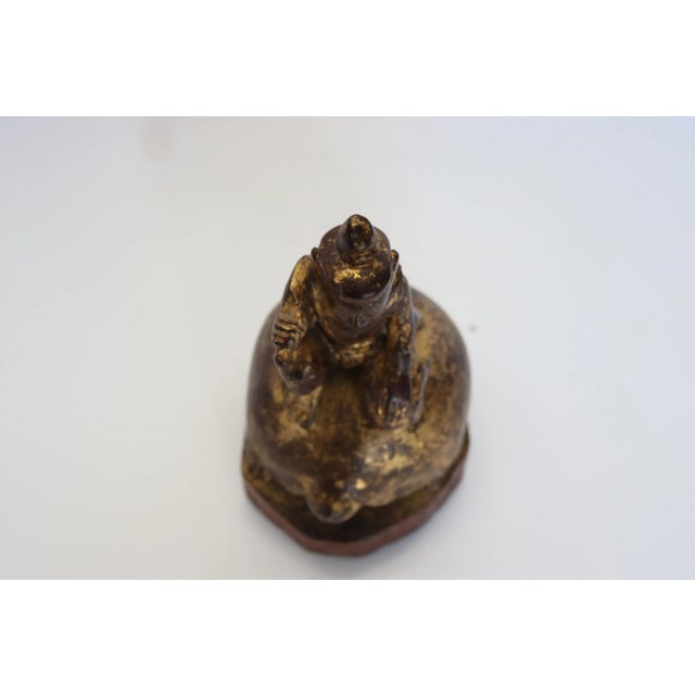 Early 20th Century Burmese Wood Angel with Gold Leaf For Sale In Los Angeles - Image 6 of 7