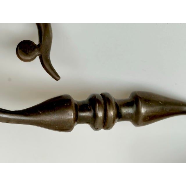 Brass Pair of Large Antiqued Brass Wall Sconces, Paul Ferrante For Sale - Image 8 of 11