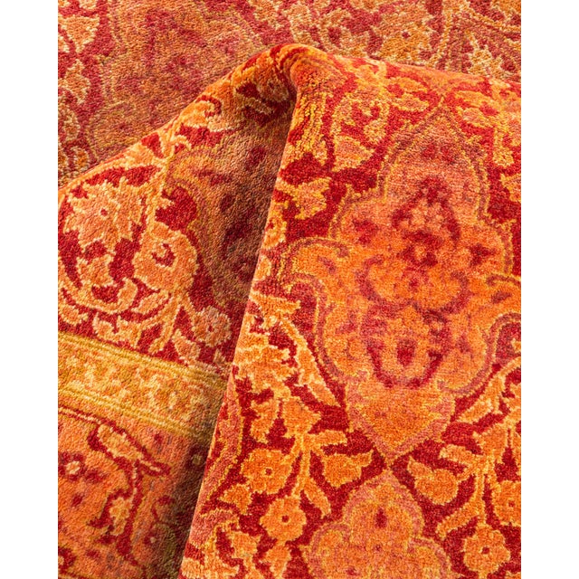 Textile Mogul, One-of-a-Kind Hand-Knotted Runner Rug - Orange, 3' 0" x 9' 0" For Sale - Image 7 of 8