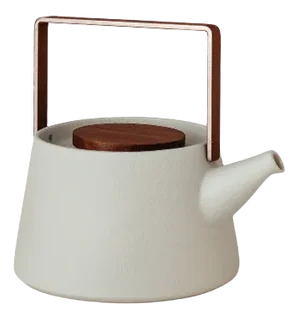 Green Minimalist Teapot by Stilleben