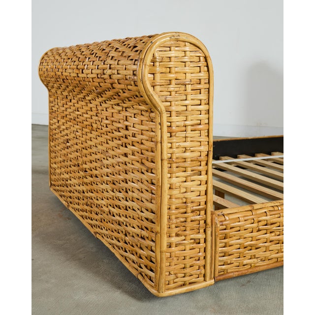 Ralph Lauren Organic Modern Bamboo Rattan Wicker Full Size Bed For Sale - Image 16 of 18